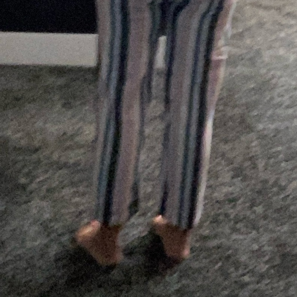 Old Navy Striped Ankle Pants in Blue and White
